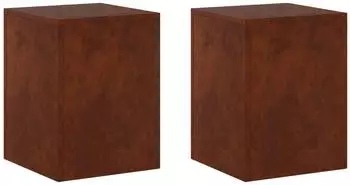vidaXL Pflanzenst&auml;nder 2er-Set Rostoptik 30x30x40cm Wetterfeststahl