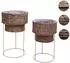 MCW Pflanzentopf-Set Q45 Wasserhyazinthe, dunkelbraun, Gestell beige, 2er (101428)