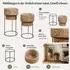 MCW Pflanzentopf-Set Q45 Wasserhyazinthe, dunkelbraun, Gestell beige, 2er (101428)