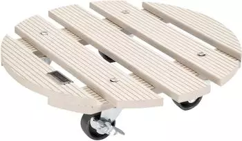 Wagner Pflanzenroller WPC FSC® Ø29cm, hellgrau, 2 Feststeller (20052701)
