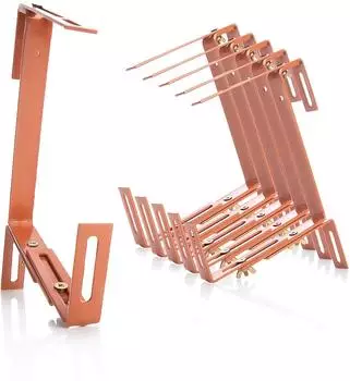 BigDean Blumenkastenhalterung Metall terrakotta, 6er-Set (803990)
