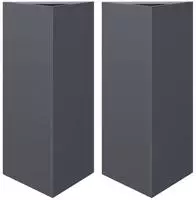 vidaXL Pflanzk&uuml;bel 2 Stk. Anthrazit Dreieckig 40x34,5x75 cm Stahl