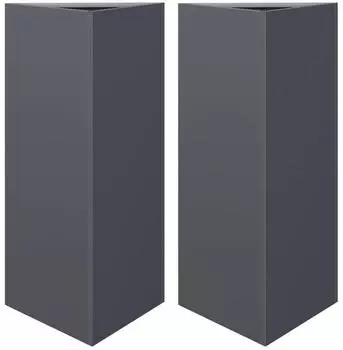 vidaXL Pflanzk&uuml;bel dreieckig 40x34,5x75cm Stahl anthrazit