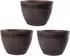 Jinfa Pflanzkübel Weinfass-Optik Kunststoff kastanie, 3er-Set, Ø38cm (HDFG-052-A-3PCS)