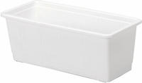 Geli 803 040 10, Geli Blumenkasten Standard Kunststoff 40x17x14 cm weiss (40 x 17 x