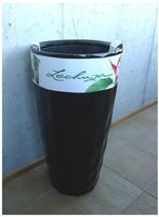 Lechuza &Uuml;bertopf DIAMANTE Premium 40 schwarz, &Oslash; 40 x 75 cm, aus Kunststoff, f&uuml;r