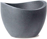 SCHEURICH Pflanzgef&auml;&szlig; Wave Globe (Schwarz Granit, &Oslash; 40 cm, H&ouml;he 30 cm)