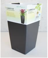 Lechuza &Uuml;bertopf CUBICO 22, anthrazit metallic, 22 x 41 x 22 cm, aus Kunststoff,