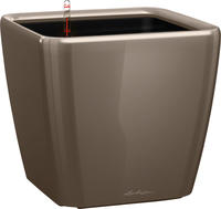 Lechuza 16145, LECHUZA Pflanzgef&auml;&szlig;e QUADRO LS 28 Taupe hochgl&auml;nzend All-in-One