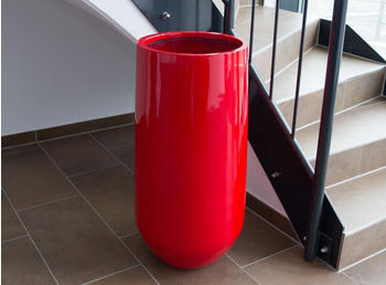 Eleganteinrichten Pflanzkübel Fiberglas ⌀55x110cm rot