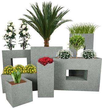 Pflanzwerk Divider Granit grau 72x60x25cm