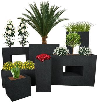 Pflanzwerk Tower Granit anthrazit 60x28x28cm
