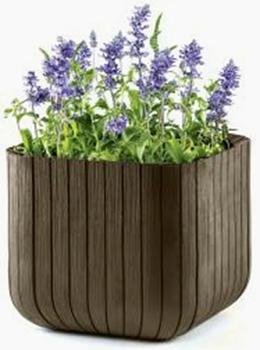 Keter CUBE PLANTER L braun