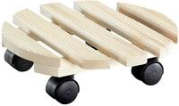 WAGNER Pflanzenroller COUNTRY &Oslash; 30 x 8 cm, f&uuml;r innen, Massivholz geriffelt, natur,
