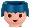 Blumentopf blau