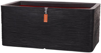 Capi Europe Capi Pflanzkasten Nature Rib rechteckig Riffel 73 x 39 x 32 cm schwarz