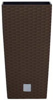 Prosperplast Rato Square &Uuml;bertopf, dunkelbraun, 33 x 61 x 33 c, aus Kunststoff, f&uuml;r