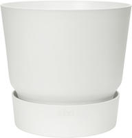 Elho 0462262415000, elho greenville Topf rund 25 cm - weiss