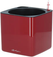 Lechuza &Uuml;bertopf CUBE Glossy 16, rot hochglanz, 17 x 16 x 17cm, aus Kunststoff, f&uuml;r
