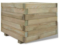 vidaXL Hochbeet 50x50x40 cm Holz Quadratisch