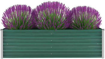vidaXL Planter Galvanized Steel 160 x 40 x 45 cm