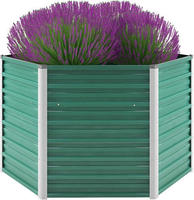 vidaXL Garten-Hochbeet Verzinkter Stahl 129x129x77 cm Gr&uuml;n