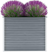 vidaXL Garten-Hochbeet Verzinkter Stahl 100x40x77 cm Grau