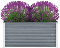 vidaXL Garten-Hochbeet Verzinkter Stahl 100x40x45 cm Grau