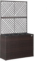 CASARIA&reg; Blumenkasten Pflanztopf mit Rankgitter braun