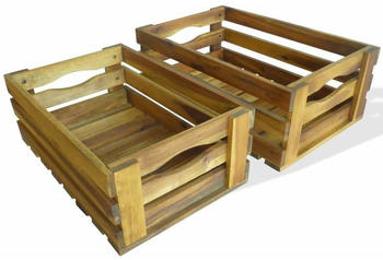 vidaXL Apple Crates 2 Pieces-Set