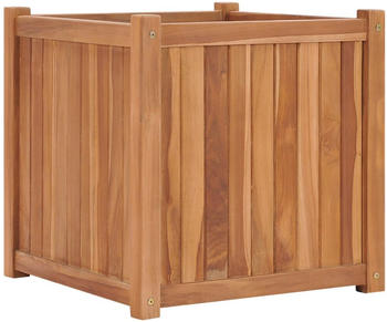 vidaXL Teak wood planter 50 x 50 x 50 cm