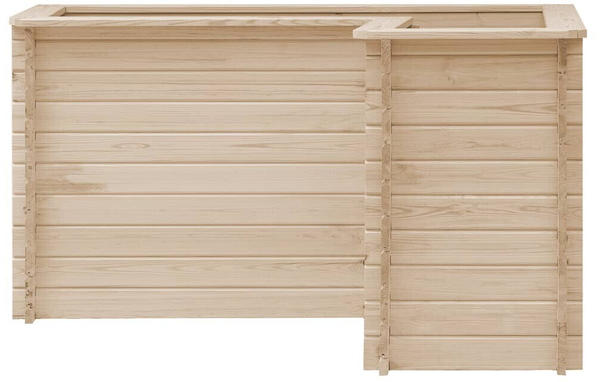 vidaXL Pine wood planter 150 x 150 x 80 cm