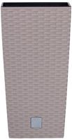 PROSPERPLAST Blumentopf mit Einsatz "Rato Square" (Mocca, B 27 x H 50 x T 27 cm)