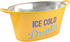 1a-Handelsagentur Ice Cold Drinks Zinkwanne 47x24x19,5cm gelb