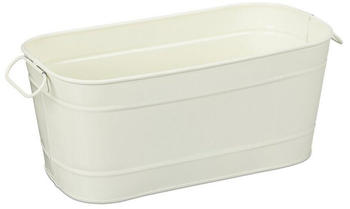 Relaxdays Blumenkasten Metall creme