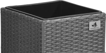 Gartenfreude Polyrattan-Pflanzk&uuml;bel 28x28x28cm grau