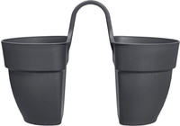 Pot Jumel&eacute; Vibia Campana Anthracite Pot De Fleurs Double, Design Moderne,...