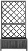 vidaXL Garten-Spalier mit Blumenkasten Schwarz 70x30x135 cm Tannenholz