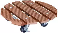 Wagner design yourself Pflanzenroller WPC GH 0535 Kunststoff braun rund 29.0 x 7.5 cm