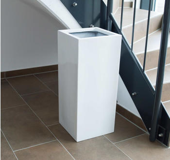 Eleganteinrichten Pflanzsäule 30x30x68cm hochglanz weiß