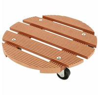 Pflanzenroller Wpc, &Oslash; 30 Cm, Natur Tragkraft: 60 Kg