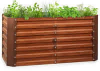 Blumfeldt Rust Grow Hochbeet Gartenbeet verzinktes Stahlblech Rost-Finish 10036153