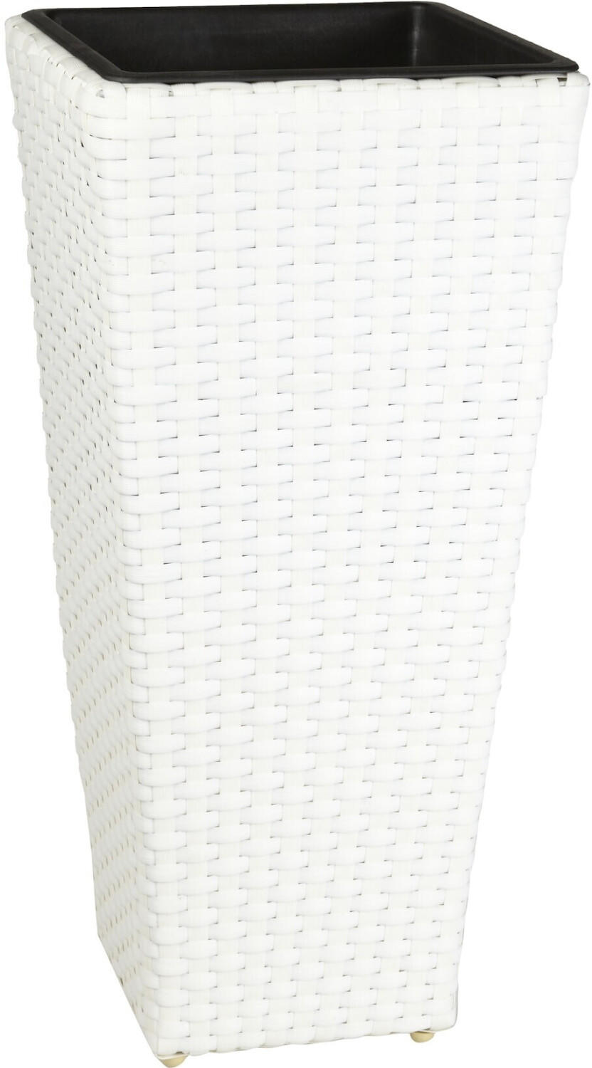Gartenfreude Pflanzkübel Polyrattan konisch 28x28cm weiß Erfahrungen