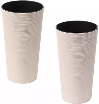 Siena Garden Eco Locon 2er &Oslash;30x57cm wei&szlig;