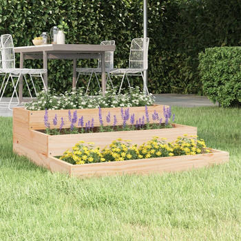 vidaXL Pflanzkübel 78 x 78 x 27 cm Massivholz Kiefer (823906)