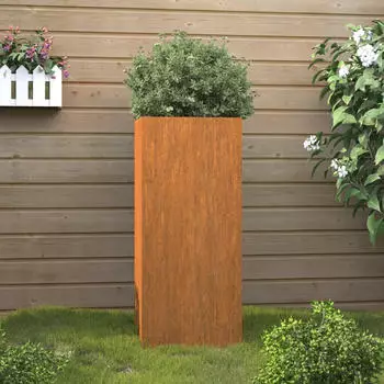 vidaXL Pflanzkübel 32 x 27,5 x 75 cm Cortenstahl grau (821553)