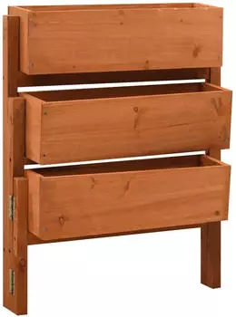 vidaXL Pflanzkübel klappbar 60 x 14 x 75 cm Massivholz Tanne orange (314840)