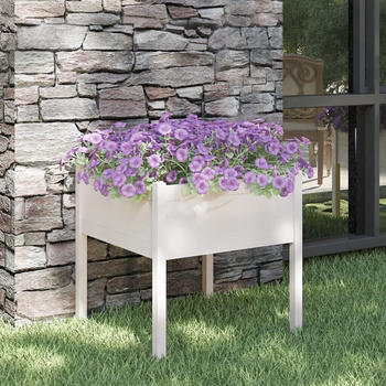 vidaXL Pflanzk&uuml;bel 70 x 70 x 70 cm Massivholz Kiefer wei&szlig; (810811)