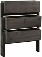 vidaXL Pflanzk&uuml;bel Klappbar Grau 60x14x75 cm Massivholz Tanne