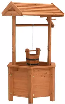 vidaXL Wunschbrunnen-Pflanzk&uuml;bel 40 x 40 x 84 cm Tannenholz (47238)